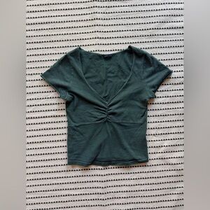 Brandy Melville John Galt Gina Dark Green Top